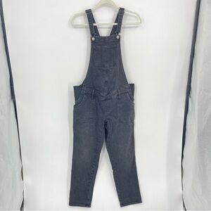 Old Navy washed Black Denim Maternity Jean Overalls 0 Short stretch side panel